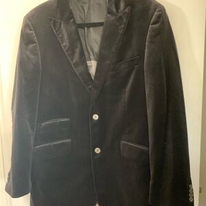 Velvet Charcoal Men's Blazer